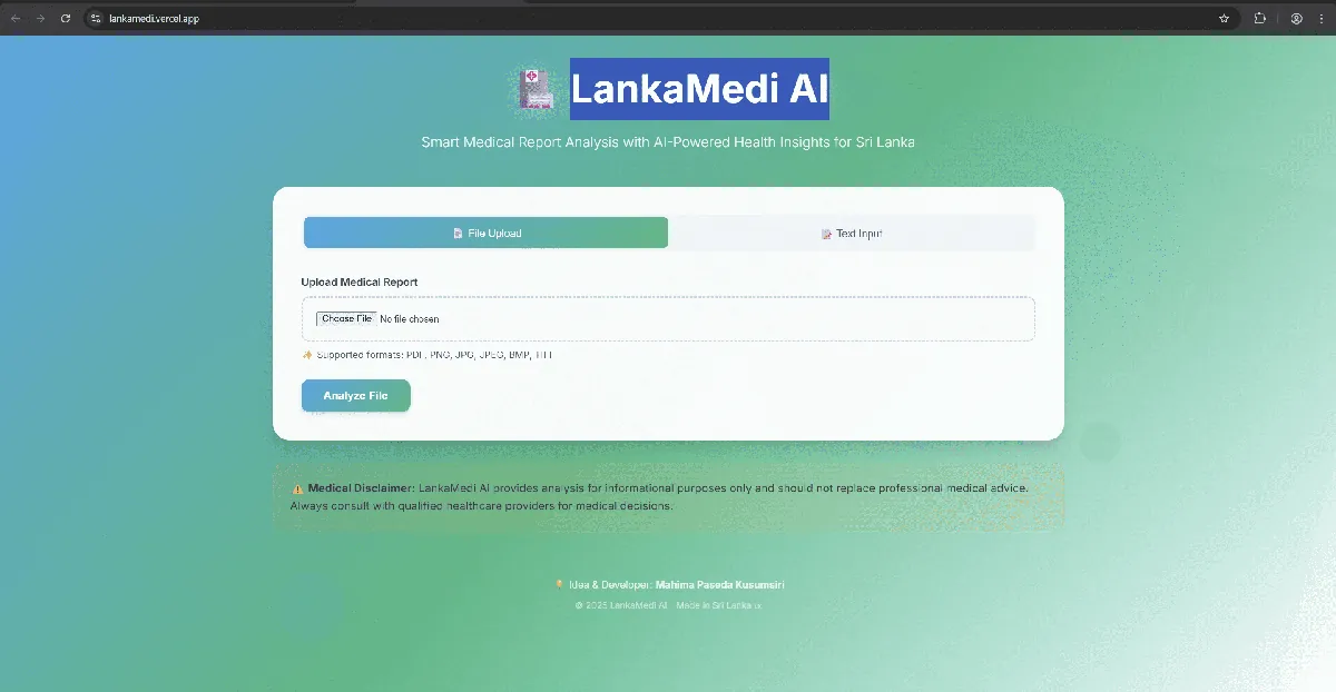 LankaMedi AI
